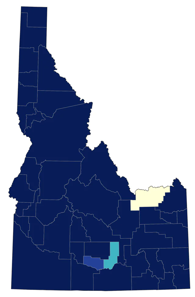 Spotted Towhee county map