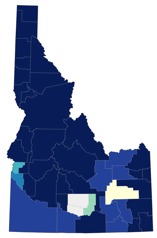Steller's Jay county map