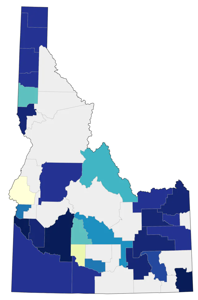 Stilt Sandpiper county map