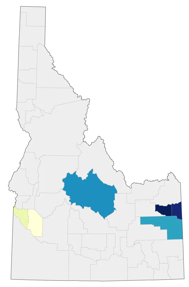 Thick-billed Longspur county map