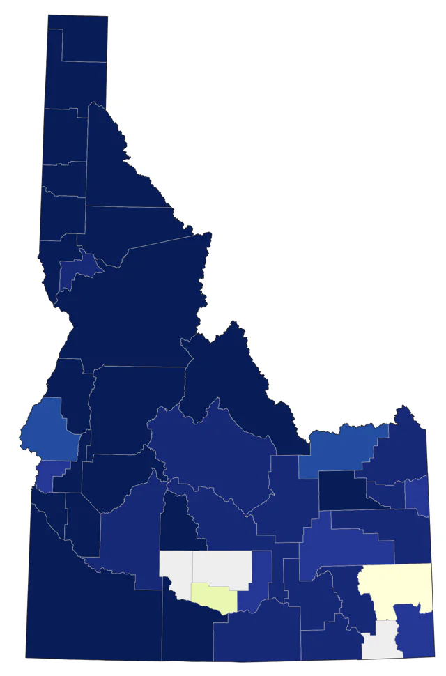 Townsend's Warbler county map