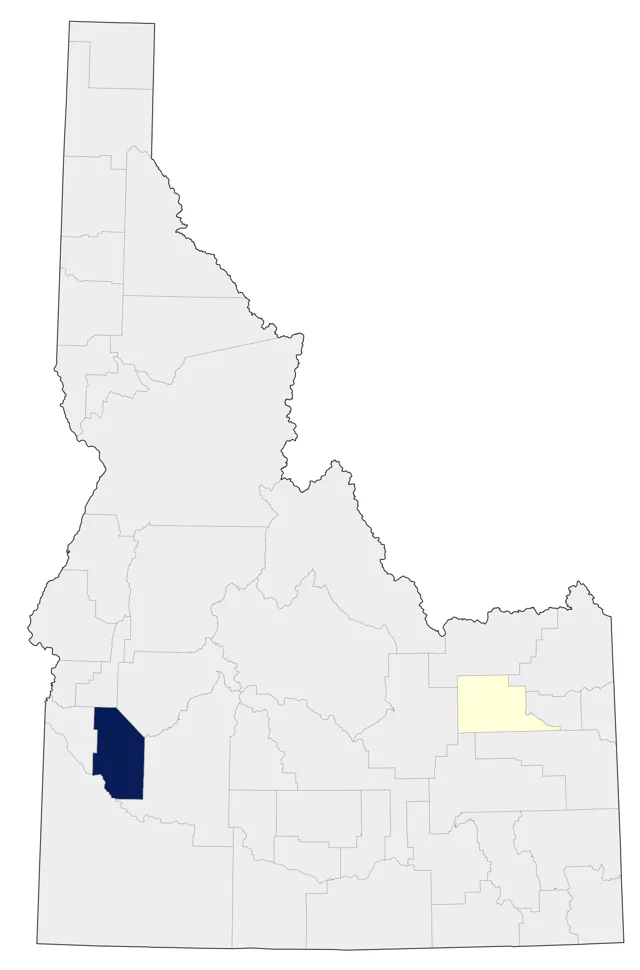 Tricolored Heron county map