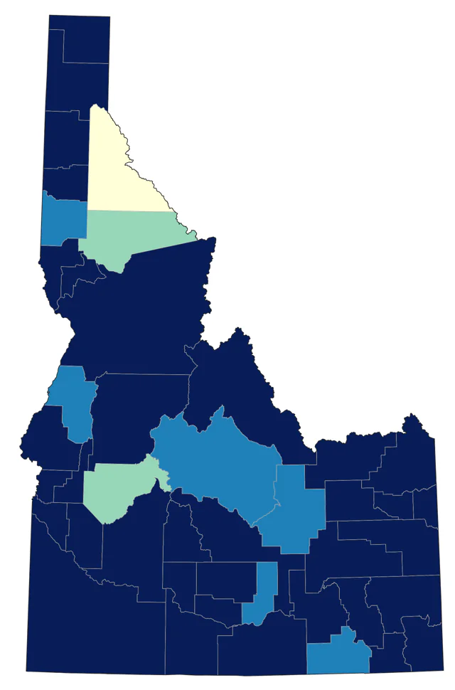 Trumpeter Swan county map