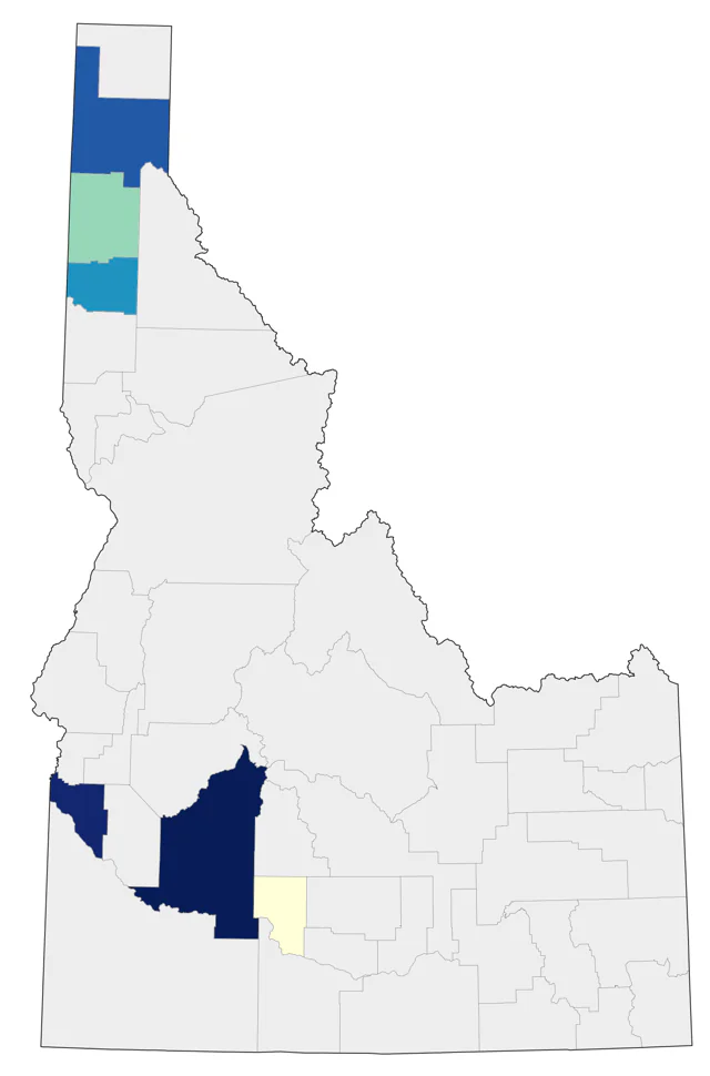Tufted Duck county map