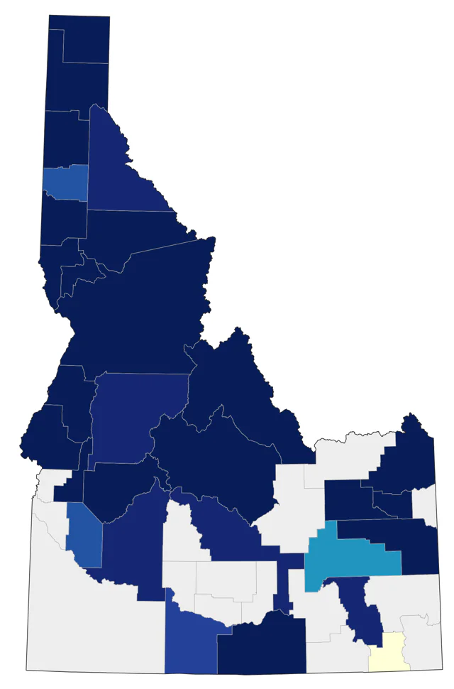 Veery county map