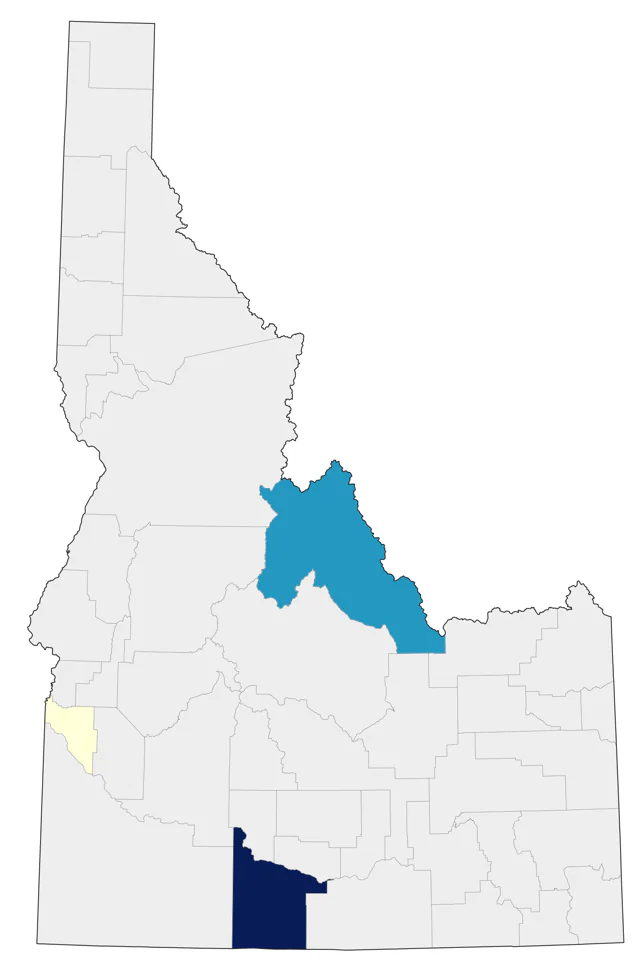 Vermilion Flycatcher county map