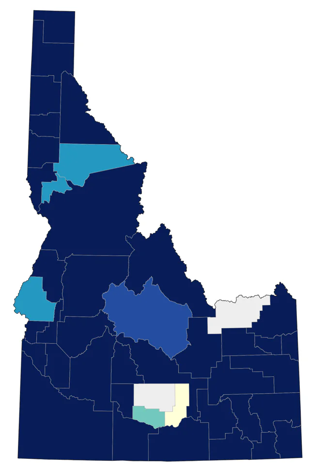 Virginia Rail county map