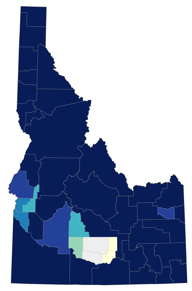 Western Flycatcher county map