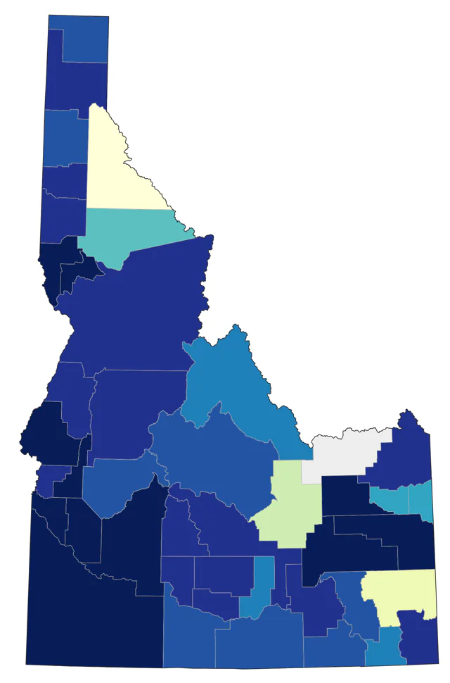 Western Sandpiper county map