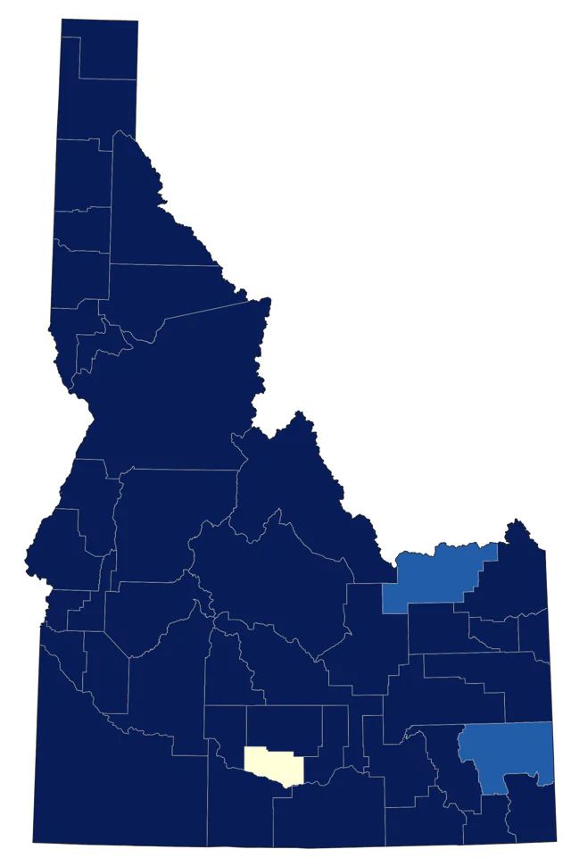 Western Wood-Pewee county map