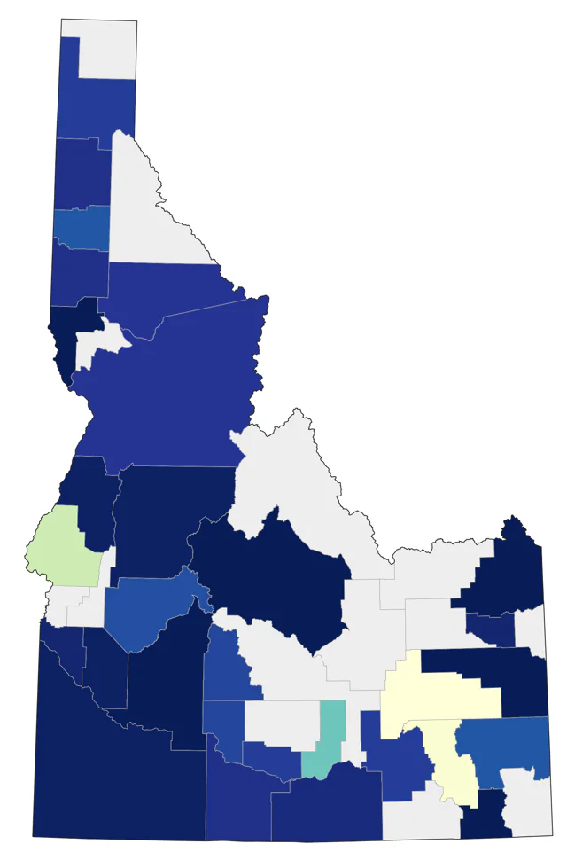 White-winged Scoter county map