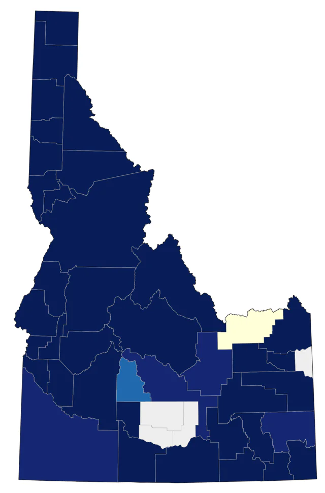 Wild Turkey county map