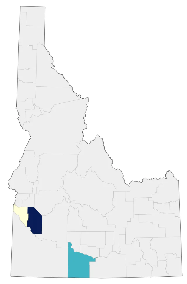 Winter Wren county map