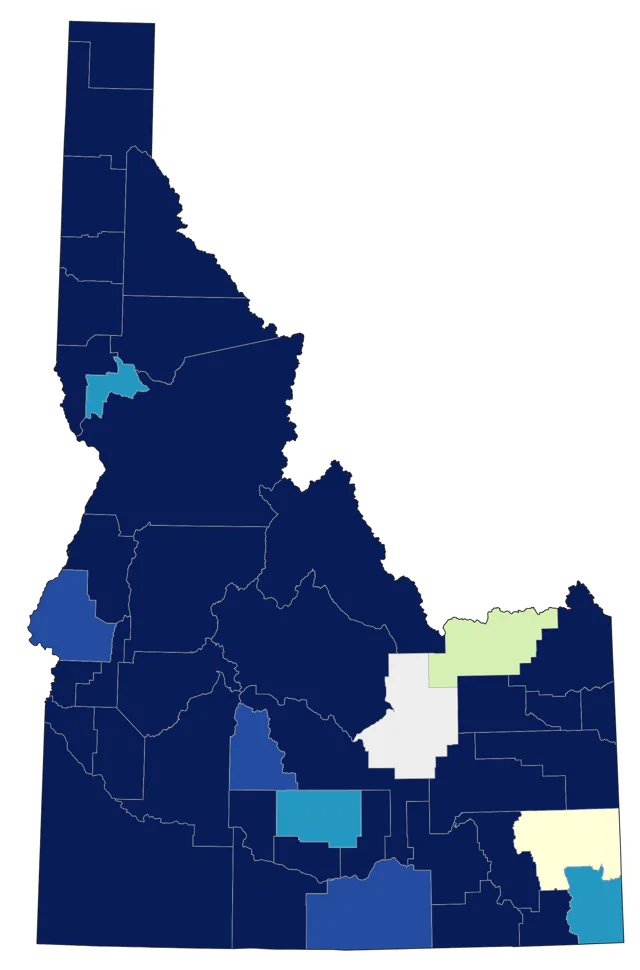 Wood Duck county map