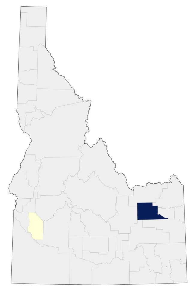 Wood Thrush county map