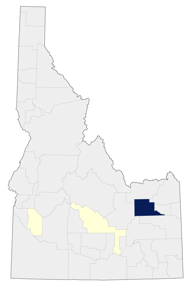 Yellow Rail county map
