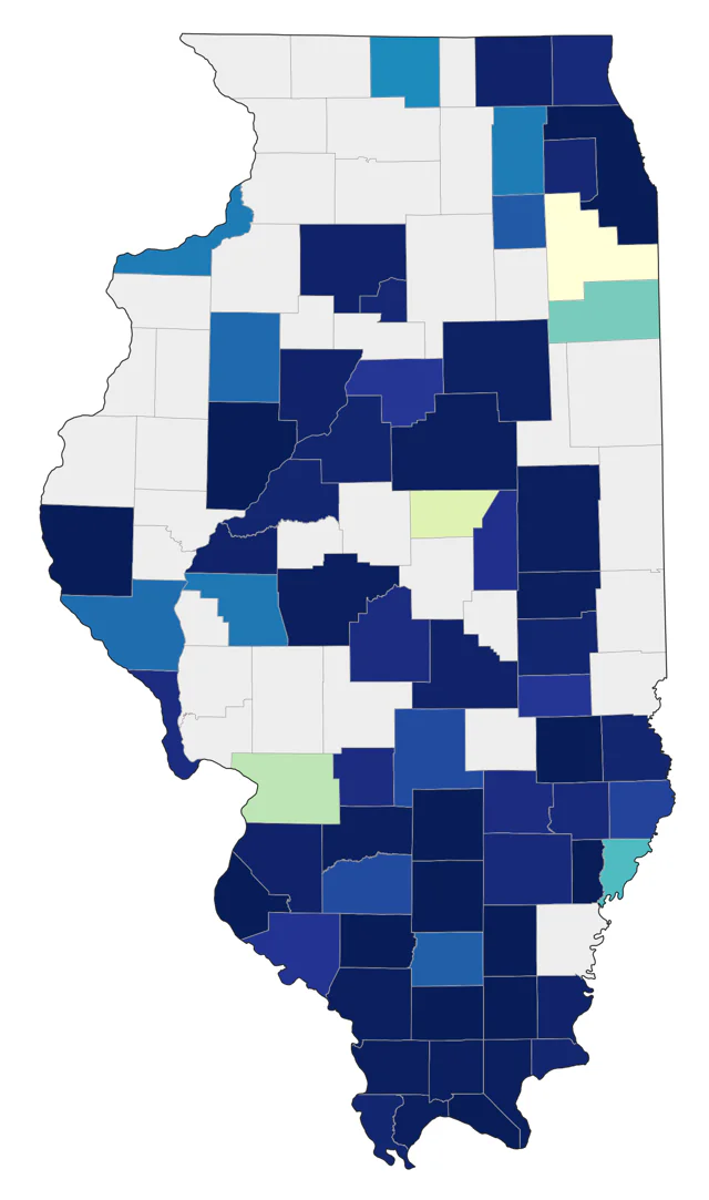 American Barn Owl county map