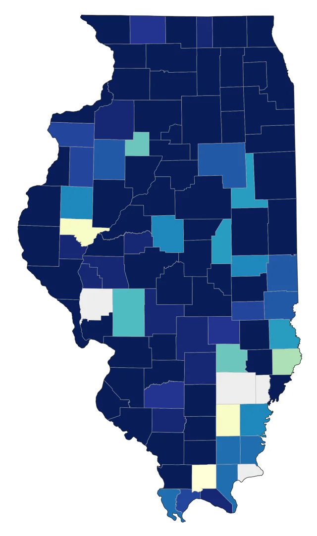 American Herring Gull county map