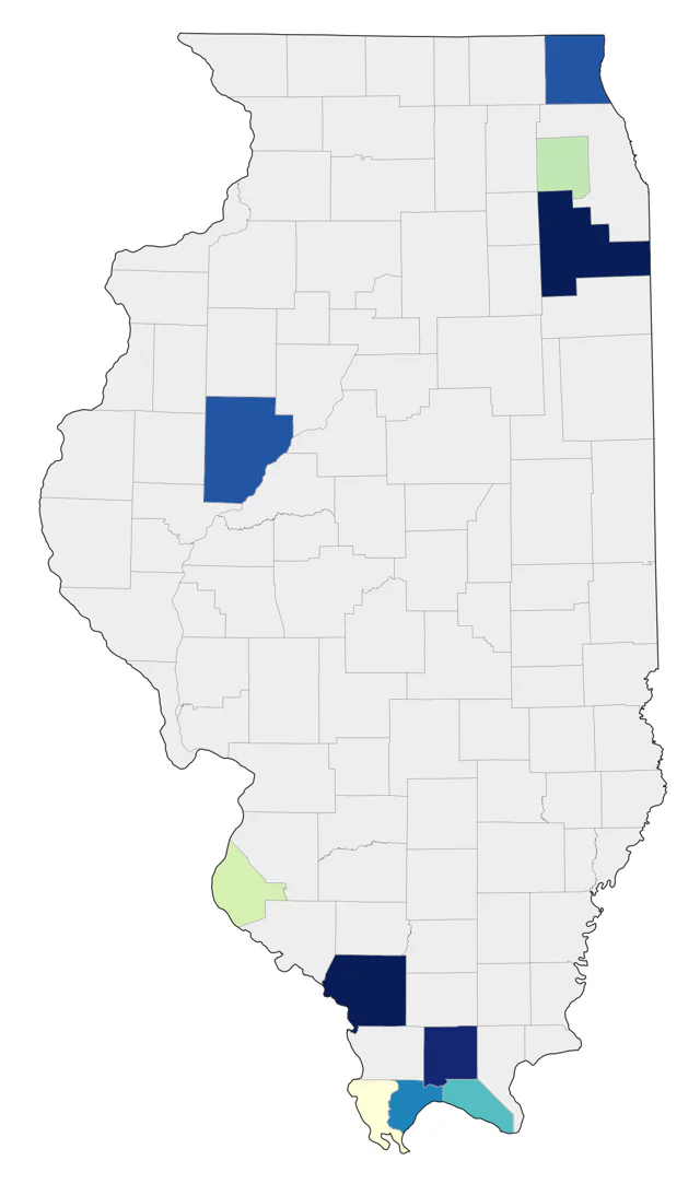 Anhinga county map