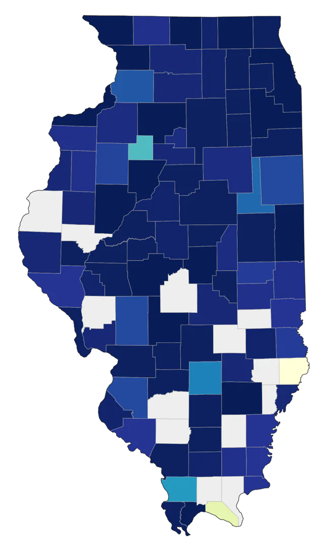 Baird's Sandpiper county map