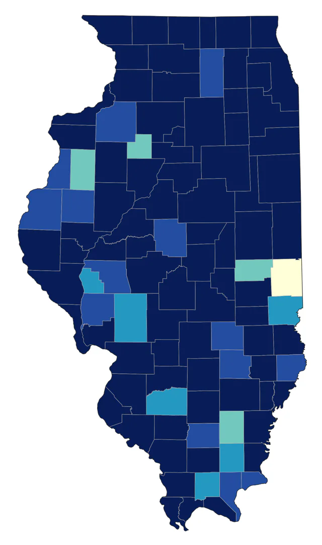 Bank Swallow county map