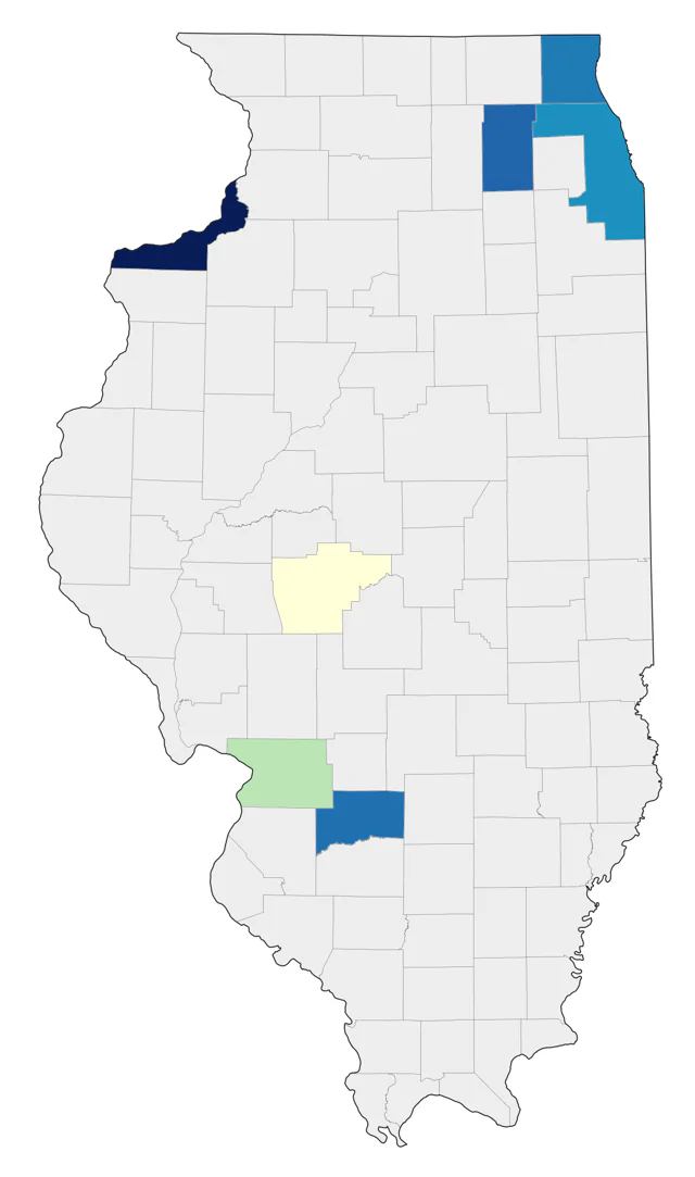 Barrow's Goldeneye county map