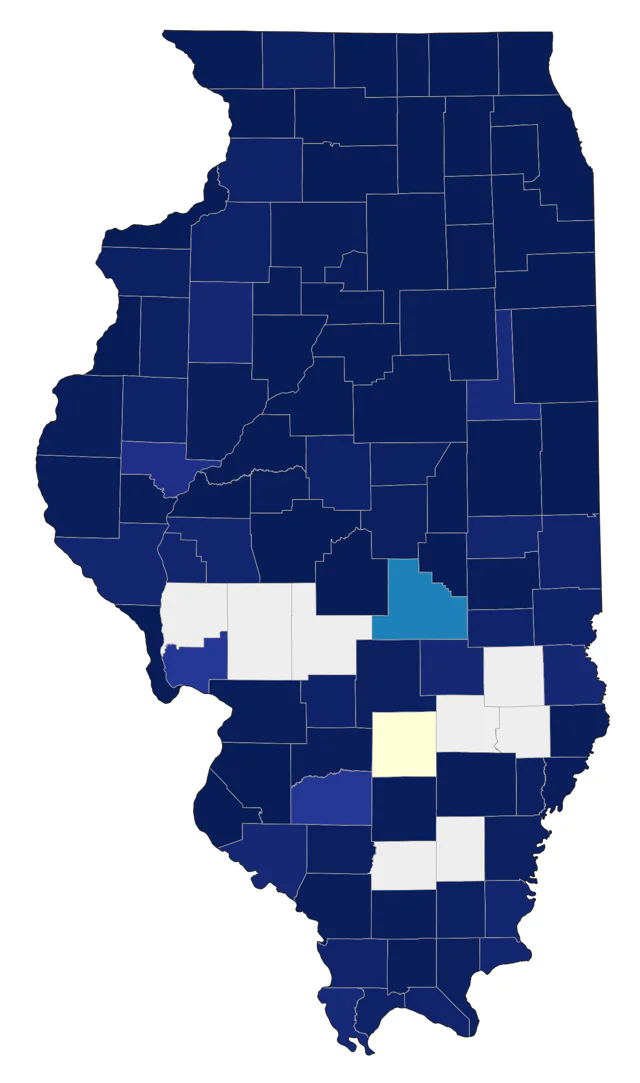 Black-billed Cuckoo county map