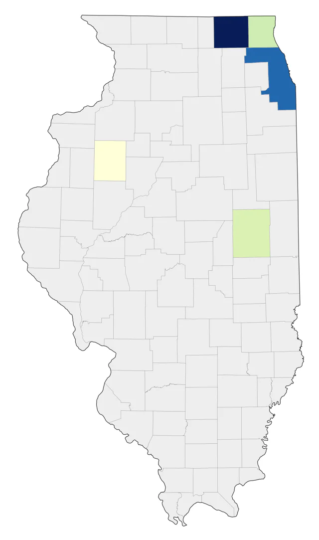 Black-billed Magpie county map