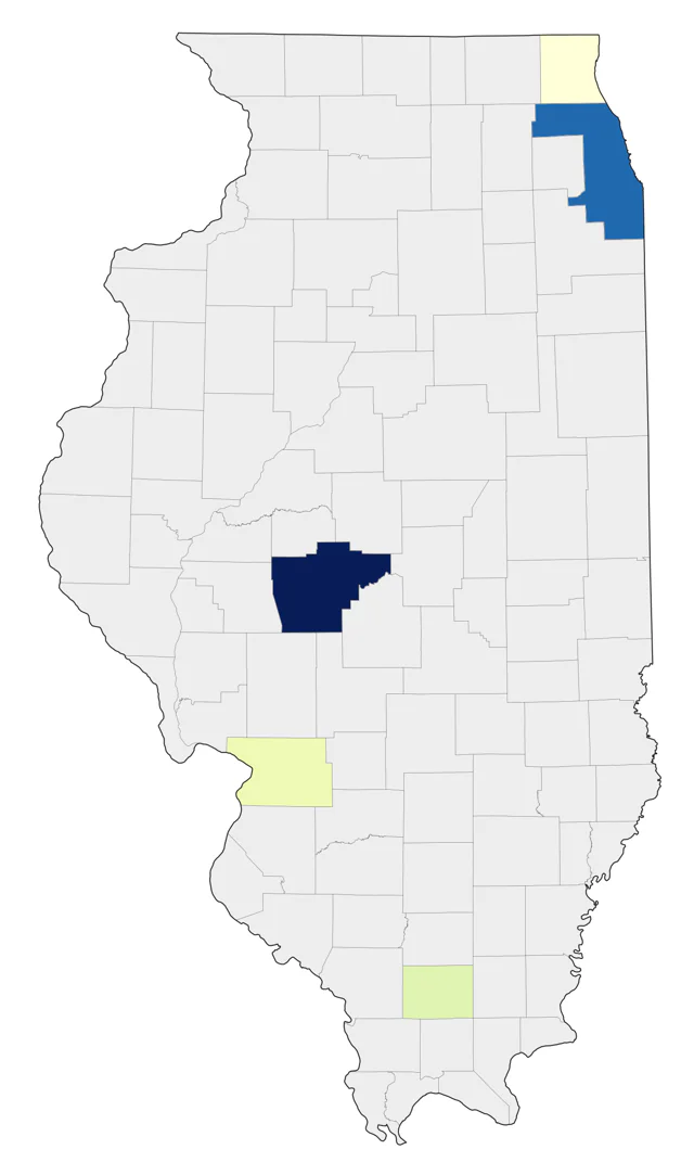 Black-headed Gull county map