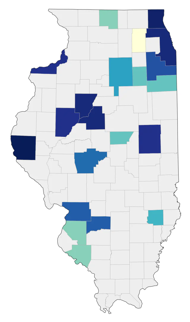 Black-legged Kittiwake county map