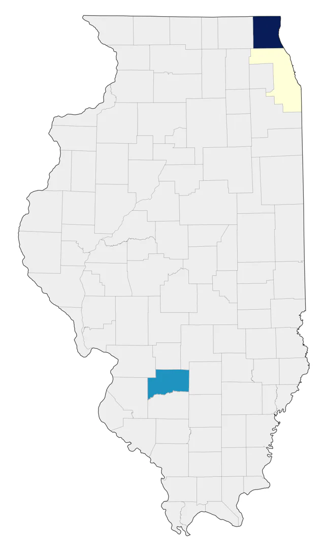 Black-tailed Gull county map