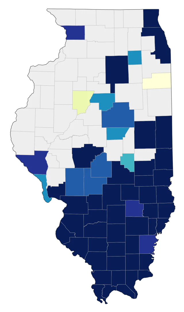 Black Vulture county map