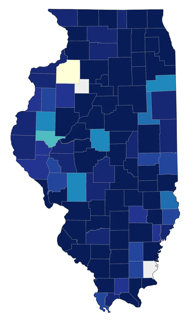 Bonaparte's Gull county map