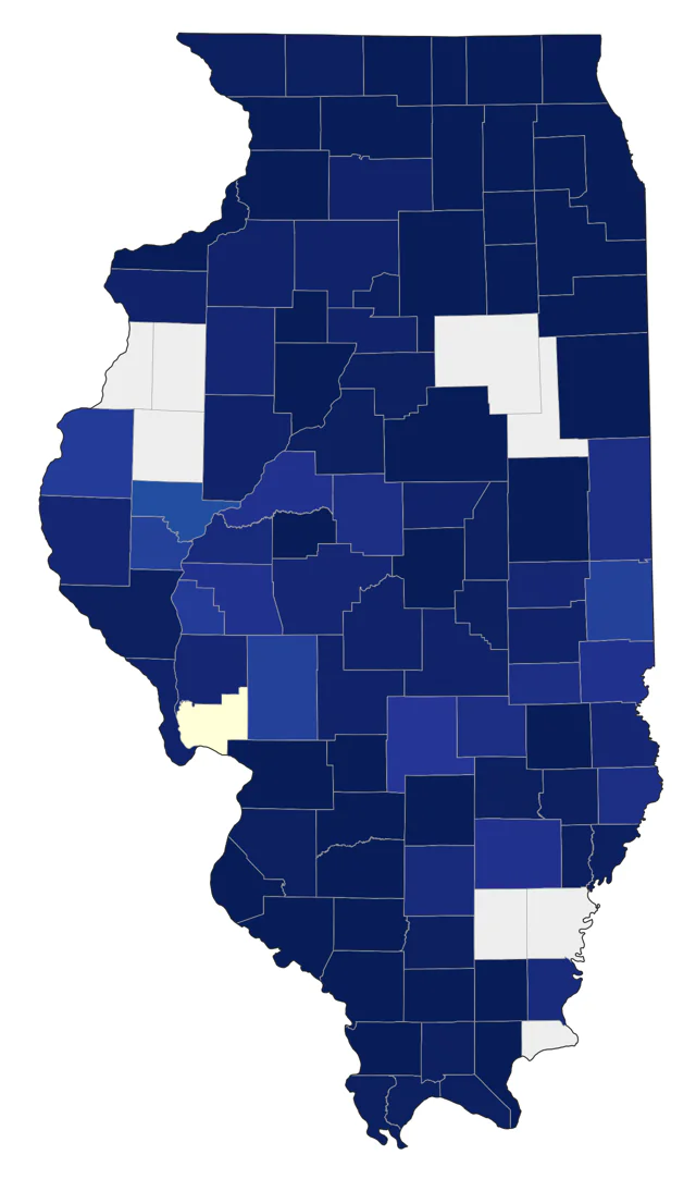 Brewer's Blackbird county map