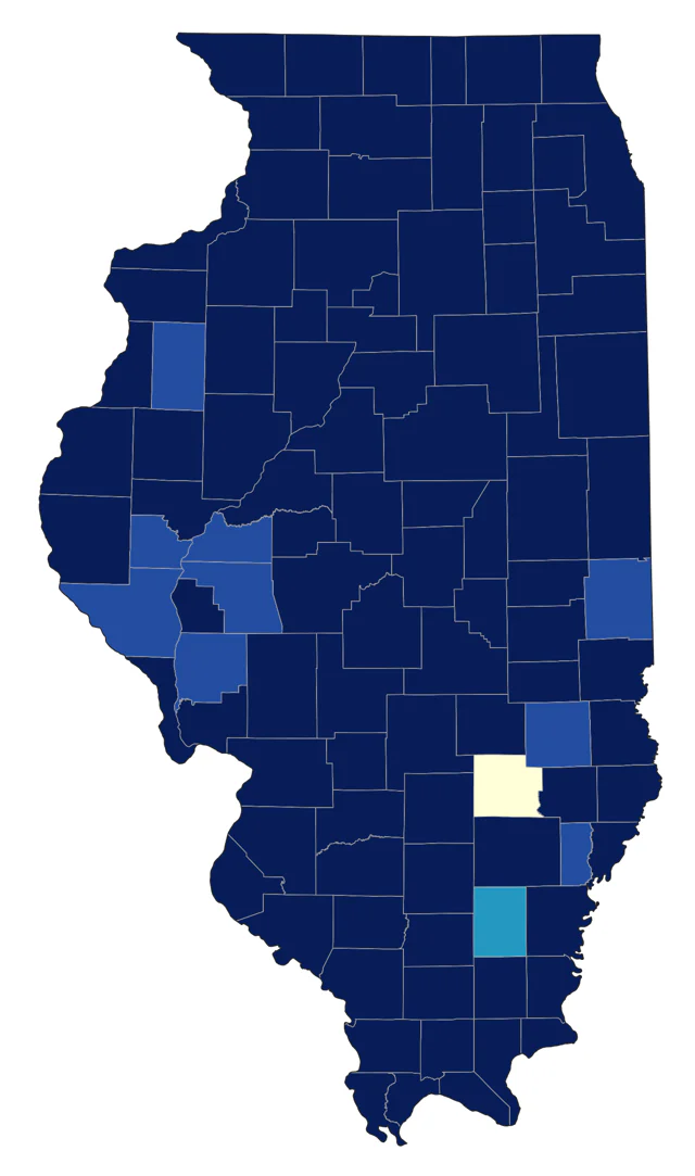 Brown Creeper county map