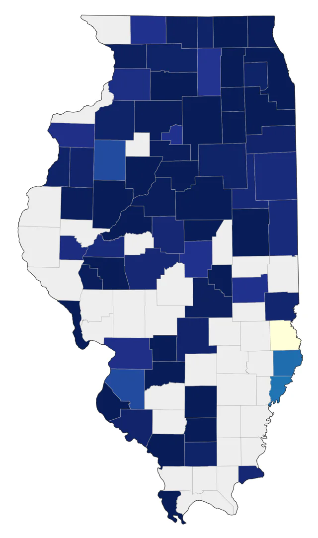 Buff-breasted Sandpiper county map