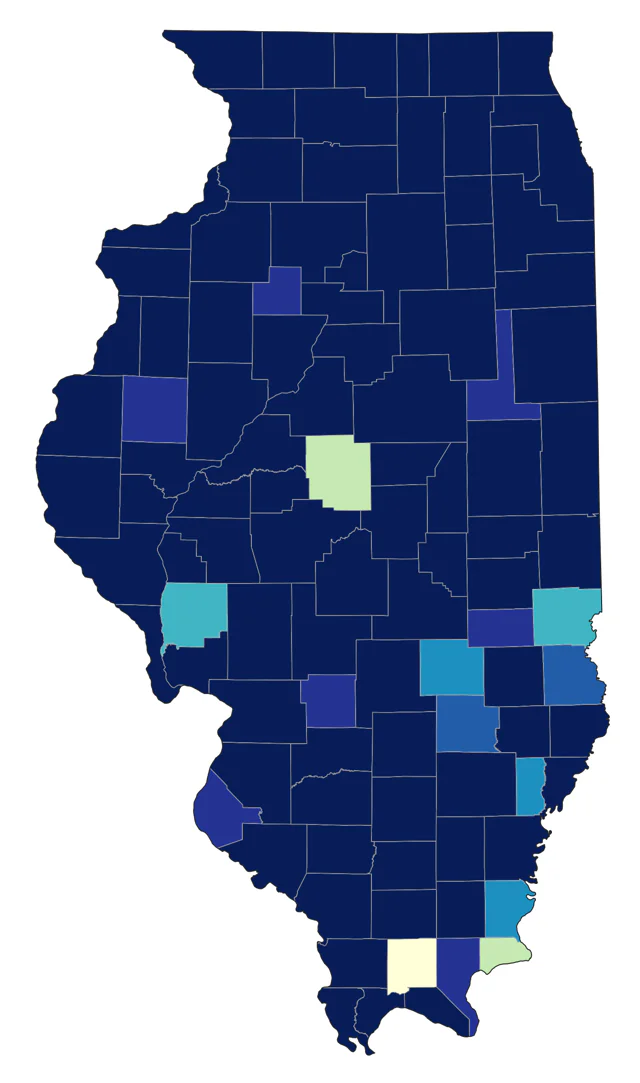 Bufflehead county map
