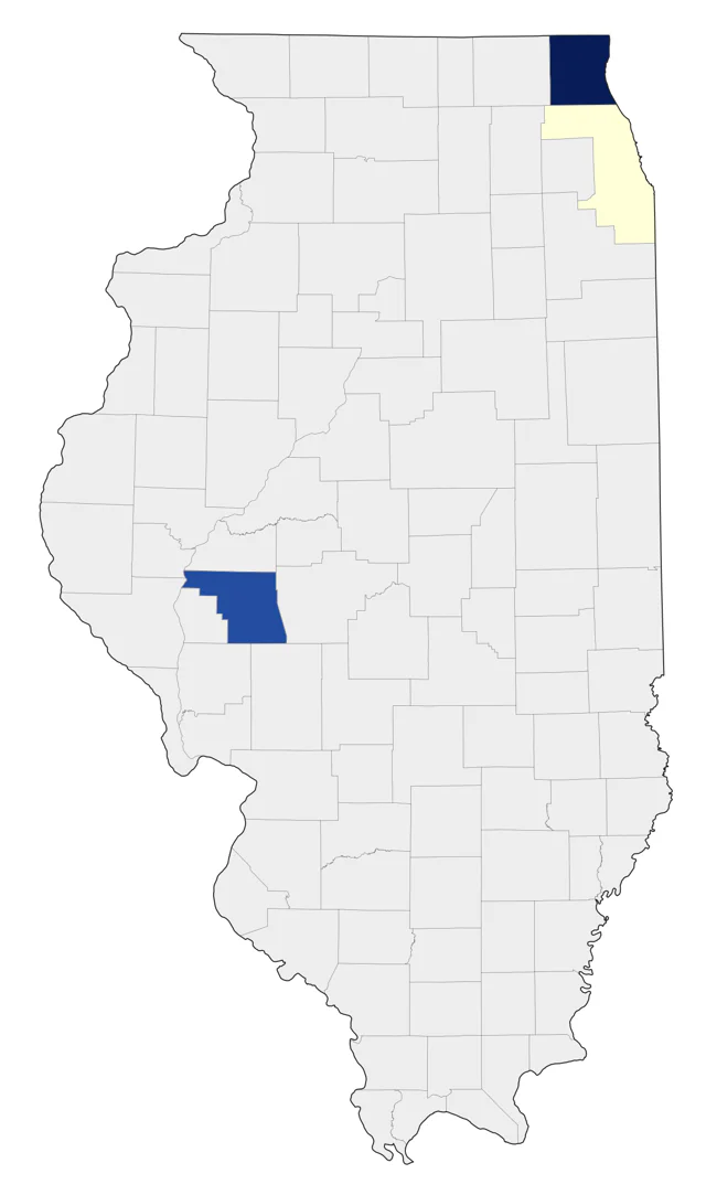 Bullock's Oriole county map
