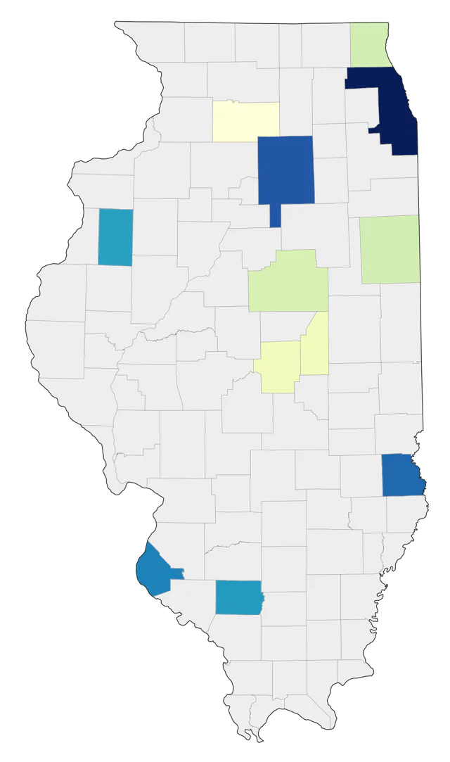Burrowing Owl county map