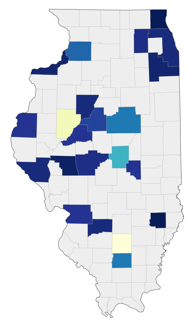 California Gull county map