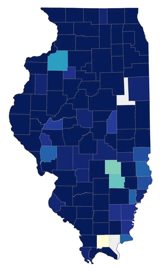 Canvasback county map