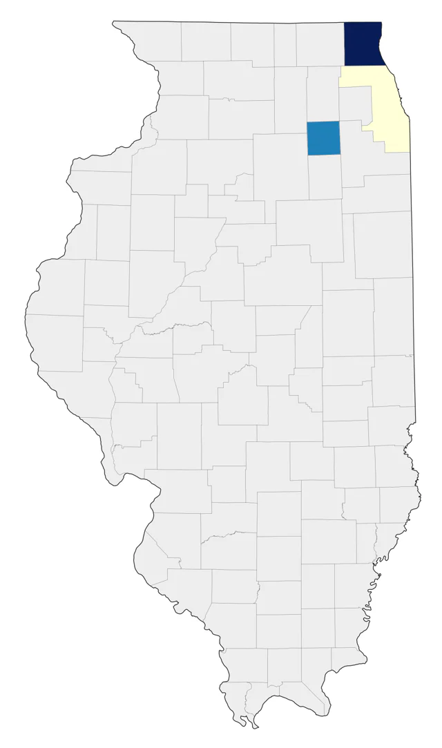 Cassin's Kingbird county map