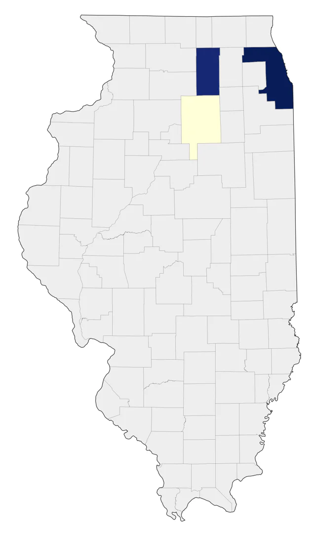Chestnut-collared Longspur county map