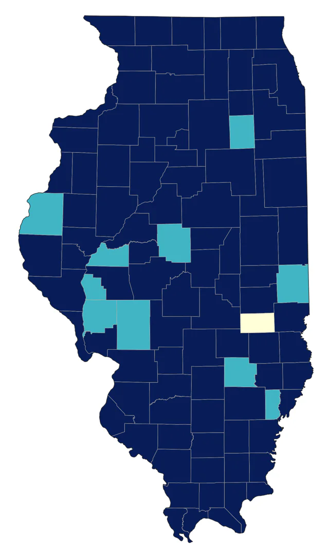 Chestnut-sided Warbler county map