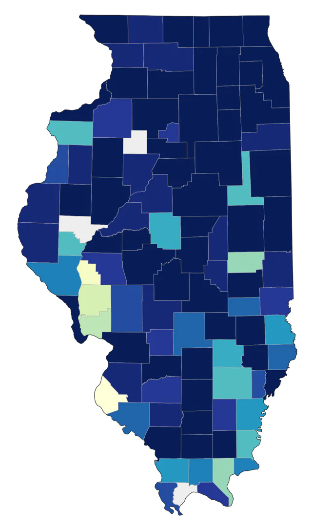 Common Loon county map