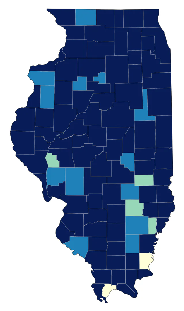 Common Nighthawk county map