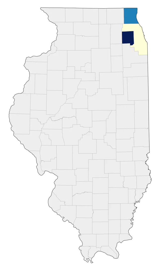 Curlew Sandpiper county map