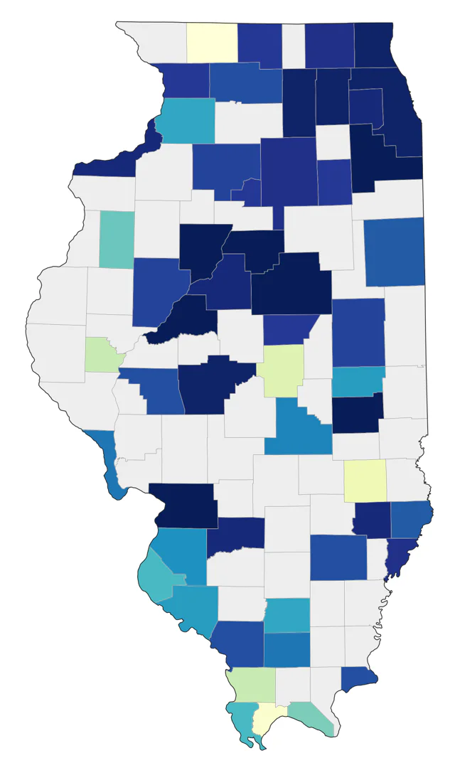 Eared Grebe county map