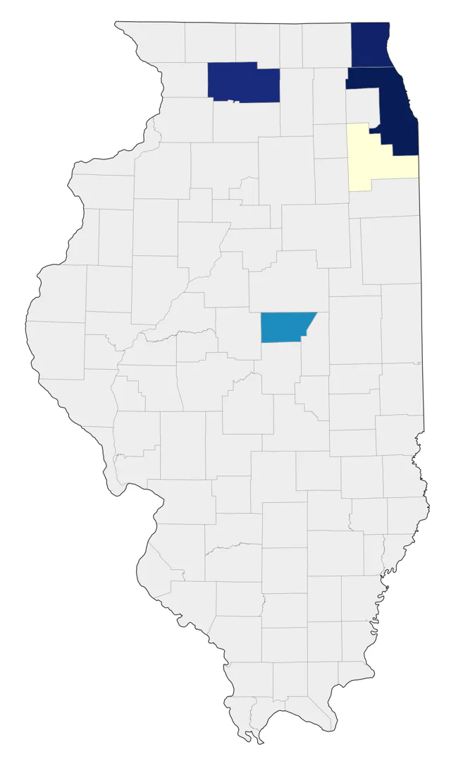 Ferruginous Hawk county map