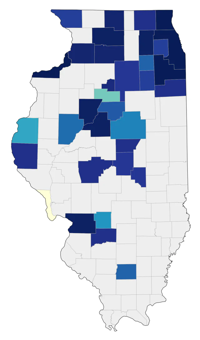 Glaucous Gull county map